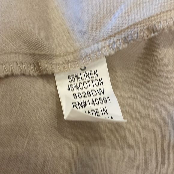 CQbyCQ Caribbean Queen Linen Ruffle Top Size Small - Picture 5 of 5